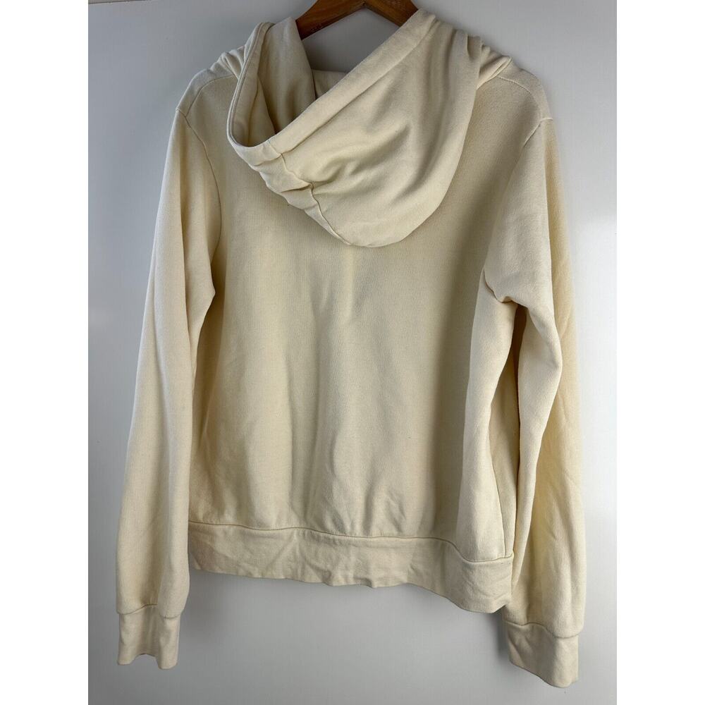 Aviator Nation Smiley Face Full Zip Hoodie Jacket Cream Long Sleeve Size Large - Picture 11 of 15